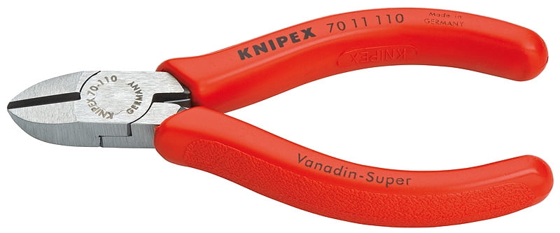 Knipex 7011110 Diagonal Cutter Polished Plastic Coated 4 1/4 In