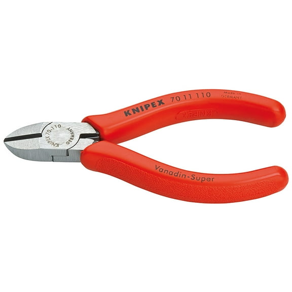 Knipex 7011110 Diagonal Cutter Polished Plastic Coated 4 1/4 In