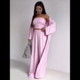 thumbnail image 4 of Conjunto Deportivo de Piezas para Mujer, de Otoño, para Estar en Casa, con Camiseta de Larga y Pantalón Deportivo de Cintura Alta Rosa M, 4 of 10