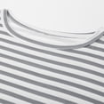 thumbnail image 4 of Tshirts For Women Striped Print Crew Neck Long Sleeve Casual Trendy Tops Pullover T-shirts Sportwear,Gray,S, 4 of 8