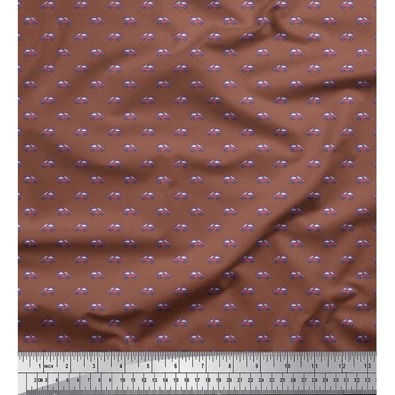 Soimoi Rayon Fabric Car Shirting Printed Fabric 1 Yard 56 Inch Wide