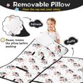 thumbnail image 3 of Cow and Dot White Pattern Teens Toddler Nap Mat with Pillow, Sleeping Mat Bag for Preschool Daycare 59"x22", 3 of 6