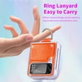 thumbnail image 5 of Mantto For Samsung Galaxy Z Flip 4 Case, Luxury Laser Ultra Slim Leather Case for Shockproof PC Bumper & Leather Back Wireless Charging Cover for Samsung Galaxy Z Flip4, Orange, 5 of 8