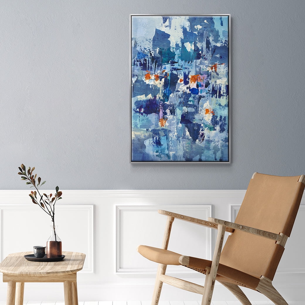 Reticent III Framed Premium Gallery Wrapped Canvas - Ready to Hang - 25 x 37 - Silver Floating Frame