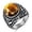 Tiger Eye Stone with Silver Metal, variant on Retro Vintage Stone Rings for Men Women Turquoise Rings Stainless Steel Signet Biker Band