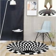 thumbnail image 2 of 3D Bottomless Hole Optical Illusion Area Carpet Floor Mat Space Around 100cm, 2 of 4