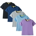 thumbnail image 2 of MXIEZI Kids Toddler Cotton T-Shirt Summer Crewneck Tees Solid Colour Short-Sleeved Shirt Tops for 1-12T Boys Girls, 2 of 8