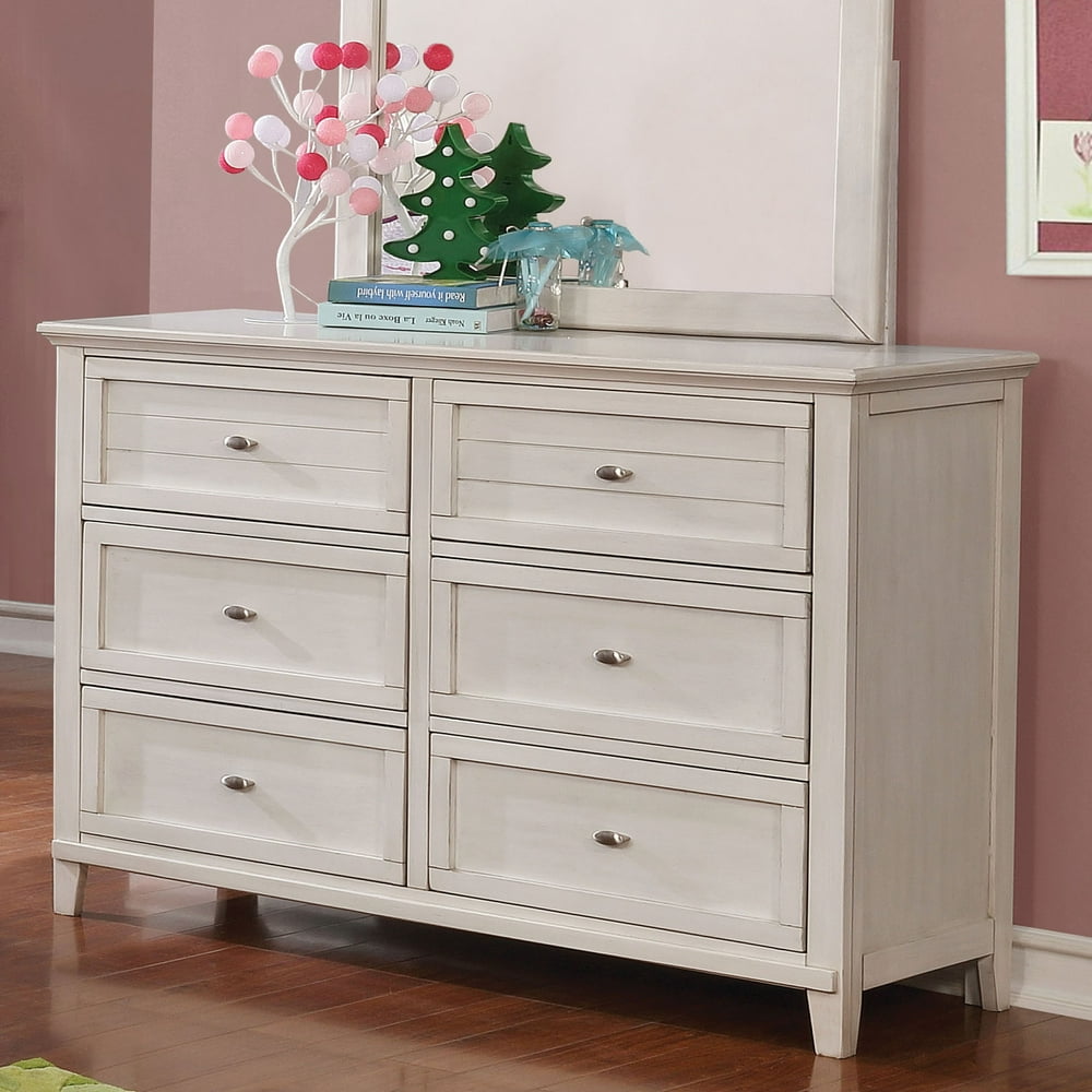 Furniture of America Covington Transitional 6-Drawer Dresser, Antique