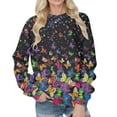 thumbnail image 1 of POINTERTECK Women Long Sleeve Sweatshirt Print O Neck Loose Pullover Autumn Sweatshirt Tops, 1 of 4
