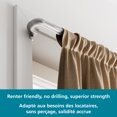 thumbnail image 4 of Mainstays Room Darkening Window Curtain Rod, No Drilling, Adjustable, 48" - 84", Nickel, 4 of 6