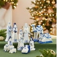thumbnail image 5 of Kurt Adler 11-Piece Porcelain Delft Blue Nativity Set, 1.97"–6.7" – Holiday Christmas Figurines, 5 of 5