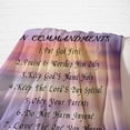 thumbnail image 5 of Ten Commandments Blanket Bible Verse Throw Blanket Christian Gift Blanket Inspirational Spiritual Gifts for Women Cozy Purple Flannel Throws Gifts for Girls Ladies Friends 50x60 Inch, 5 of 6