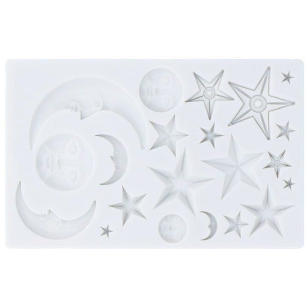 Molde Para Hornear De Silicona, Cara De Luna Y Estrella, Molde De Silicona Para Fondant, Chocolate, Pastel