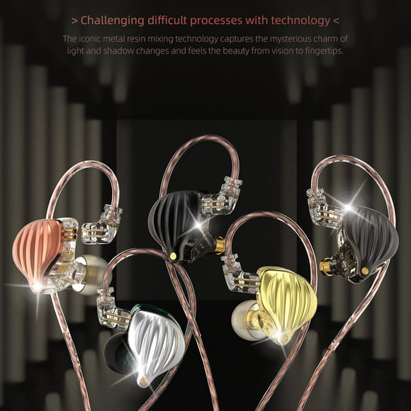 Écouteurs Intra-Auriculaires Filaires 3,5 mm Câble Détachable Réduction du Bruit Écouteurs pour Téléphone Basses de Marche Dynamiques Casque Musique pour Ordinateur Or Rose avec Micro