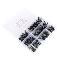 thumbnail image 1 of Belissy 200pcs Noir Rivet avec Kit Rivet Aluminium avec Fixation Assortiment 3,2/4,0/4,8 mm, 1 of 8