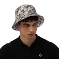 thumbnail image 4 of Cauagu Rose Flowers for Unisex Bucket Hat,Outdoor Summer Beach Fishing Sun Hat Hot Summer Reflective Bucket Hat Fun Outdoor Vacation Hat for Men and Women, 4 of 6