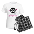 thumbnail image 4 of CafePress - 55Th Birthday Gorgeous - Women's Short Sleeve Print T-Shirt and Pants Light Cotton Pajama Set, 4 of 7