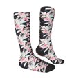 thumbnail image 3 of Fotbe Orchids Flowers print Women's Men's Novelty Crew Socks Cotton Socks Knee High Socks for Walking,Running,Nurses,Pregnancy, 3 of 8