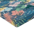 thumbnail image 4 of Ambesonne Exotics Fitted Sheet, Dreamy Boho Leaves Tropical, Queen Size, Sea Green Pastel Pink, 4 of 5