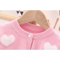 thumbnail image 6 of Odeerbi Toddler Girls Thermal Cardigan Sweater Fashion Casual Long Sleeve Winter Warm Knit Sweater Double Layer Thread Cardigan Sweater Pink, 6 of 8