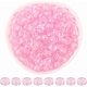 thumbnail image 1 of 800 cuentas de plástico transparentes rosas de 9 x 6 mm, con forma de barril, pequeñas, lisas y con agujeros grandes, espaciadores sueltos, accesorios., 1 of 9
