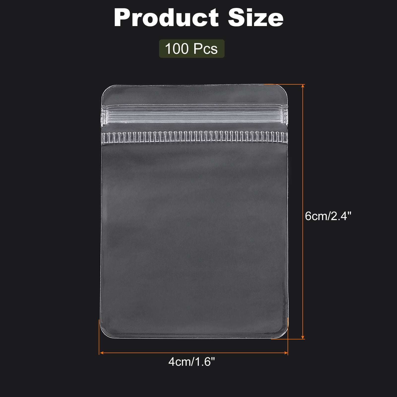 Unique Bargains Jewelry Bags Self Seal Pouches for Necklace Ring Packaging 1.6"x2.4"