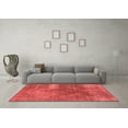 thumbnail image 3 of Ahgly Company Indoor Round Oriental Red Industrial Area Rugs, 5' Round, 3 of 4