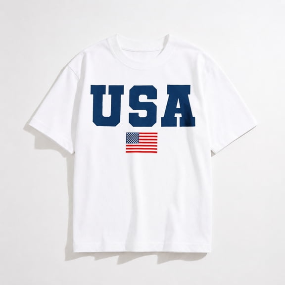 American Flag Shirts Men and Women Patriotic Shirt 4th of July Tee Tops Short Sleeve Summer T-Shirt