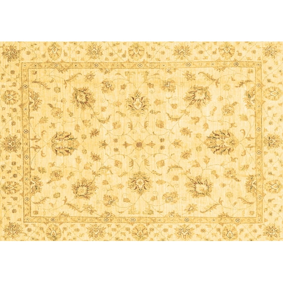 Ahgly Company Indoor Rectangle Oriental Brown Modern Area Rugs, 7' x 10'