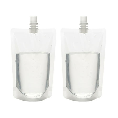 

50pcs Transparent Beverage Flasks Standing Liquor Pouch Portable Plastic Drinks Bag (200ml)