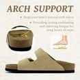 thumbnail image 2 of Mens Sandals, Arch Support Slides with Adjustable Buckle Straps Memory Foam Insole & Cork Footbed Slides for Men Footwear - Non-Slip Summer Sandals for Men & Lightweight Mens Slides, 2 of 4