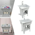 thumbnail image 3 of ToppiJoy Utility Sink Laundry Tub – Multi-functional Laundry Room Sink with Faucet, Storage Rack, and Removable Washboard, 3 of 10