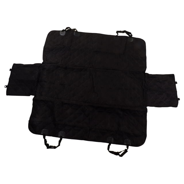 Dog Car Seat Cover Foldable Back Seat Extender Black Waterproof Pet Bridge Platform
