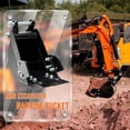 thumbnail image 3 of Mini Excavator Bucket, Easy To Install Robust Water Proof Wear Resistant Narrow Excavator Bucket 7.87 inch  for Pipeline Excavation, 3 of 7