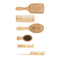thumbnail image 1 of Juego De Peines Antiestática De Bambú Para Cabello, 6 Piezas Marron, 1 of 4