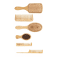 thumbnail image 1 of Juego De Peines Antiestática De Bambú Para Cabello, 6 Piezas Marron, 1 of 4