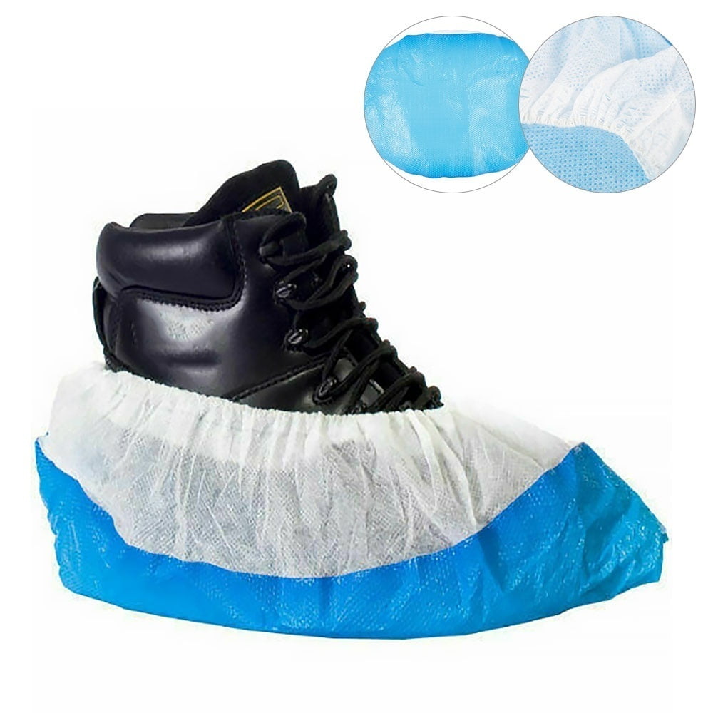 50Pcs Blue Plastic Waterproof Disposable Raining Days Overshoes Boot Shoes Cover