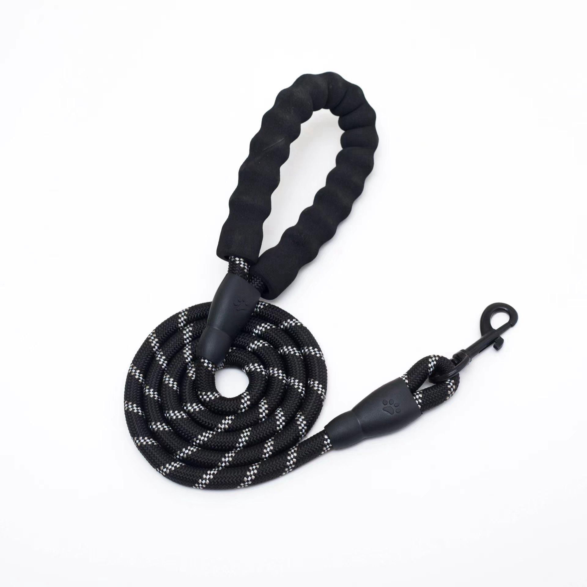 Rope Dog Leash 6.5 ft with Comfortable Padded Handle Highly Reflective Threads Strong Dog Leash for Puppies Small Medium and Large Dogs