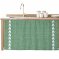 thumbnail image 2 of Vintage Forest Green Cabinet Curtains 32"Wx55"L, Country Pastoral Farmhouse Leaf Stripe Under-Desk Privacy Dust Proof Drape Dishwasher Curtain Sink Skirt for Kitchen Closet Bathroom Laundry, 2 of 9