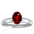thumbnail image 1 of GemsNY July Birthstone - Traditional Oval Ruby Solitaire Ring (Grade - AAAA | 0.65cts.), 1 of 4