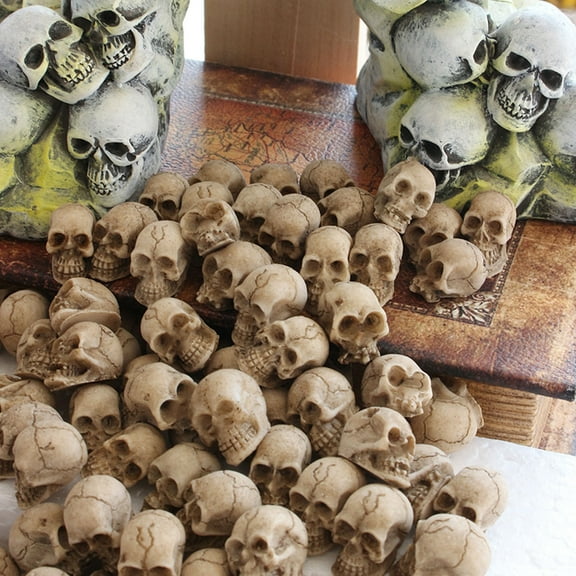 HBBKVI Halloween Decorations Halloween Skull Decoration Set Resin Decorations Plant Decoration Planter Paving Stones Set of 40 Packs
