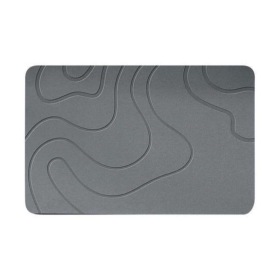 Title: Diatomaceous Earth Bath Mat, Fast Drying Absorbent Bathroom Floor Mat for Shower, Non Slip Stone Drying Mat for Bathroom, 15.7 X 23.6 Inch, Dark Gray, 1 Pack