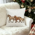 thumbnail image 4 of Year Of The Horse Funny Print Linen Pillow Cover, 45x45cm Square Decorative Pillow Case for Sofa Couch Living Room Home Decor, Farmhouse Accent Cushion Cover, 4 of 8