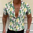 thumbnail image 4 of Camisas De Sport Para Hombre Camisas casuales estampadas para hombres Camisas de playa de manga corta a la moda (E, XL), 4 of 7