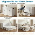 thumbnail image 6 of Puremind Queen Size Murphy Bed with Mattress and Charging Station, Cabinet Bed with Storage Drawer, Murphy Bed Furniture for Bedroom/Office/Guest Room, White, 6 of 8