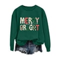 thumbnail image 2 of EchfiProm Funny Christmas Sweatshirts for Women Sweatshirt Oversized Lightweight Pullover Long Sleeve Cat Print Womens Clothes, 2 of 4