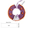 thumbnail image 3 of Yhmxh Halloween Crochet Pet Collar Bandana with Cute Ghost Decor, Pet Hand Knitted Neck Collar, Adjustable Cat Dog Collar for Small Medium Large Dogs Cats Puppy Kitten Halloween Party, 3 of 6