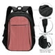 thumbnail image 3 of Fotbe Stripes Red White Mochila con Estampado y Puerto USB para Hombre y Mujer, Mochila Antirrobo, Mochila de Viaje, Mochila Escolar, Mochila Universitaria, 3 of 7