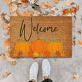 thumbnail image 3 of 16x24 Inch Pumpkin Print Floor Mat Doormat Indoor Mat for Front Door Door Rug Runner Door Mat Indoor Entrance and Outside Doormat Mat for Outside Entry Way Doormat Entry Rugs, welcome, 3 of 5