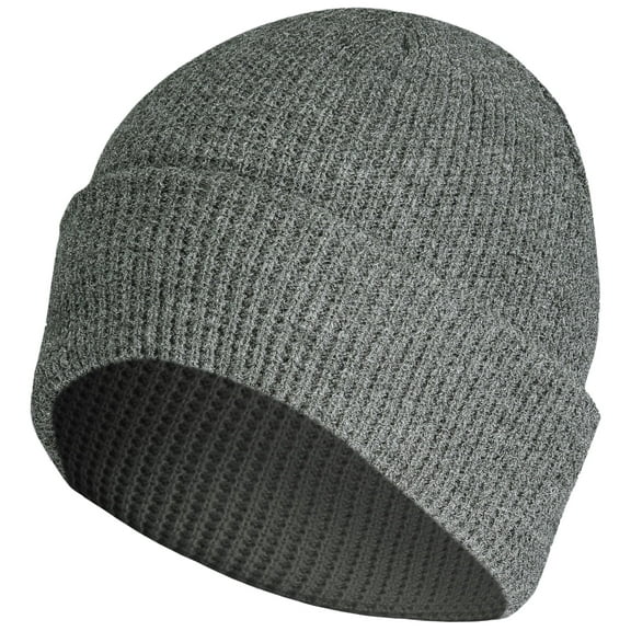 Pacific Headwear Waffle Knit Cuff Beanie Hat, Graphite - One Size